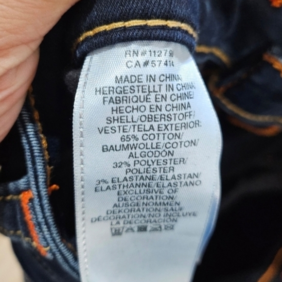 True Religion Becca Mid Rise Bootcut Denim with Orange Stitching Y2k Size 32. - Picture 12 of 14